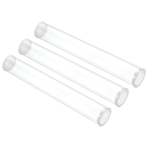 PATIKIL 11.8"x1.7" Clear Storage Tubes PC Hollow Rigid Tube with Cap 3Pcs - size: 11.8"L x 1.7"Dia