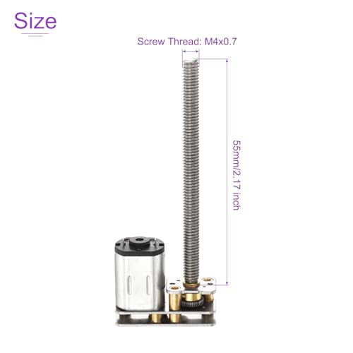 DMiotech 6V 1000RPM Rated Torque 0.4 Output Shaft Length 55mm Micro DC Speed Reduction Motor Mini Metal Gearbox Motor for RC Car Robot Model DIY RC Toys Engine - style: 1000RPM