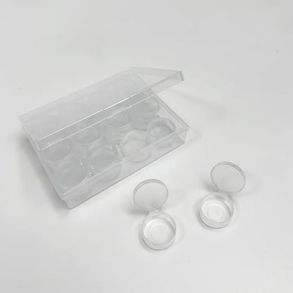 Small Bead Organizers, 24 Pieces Mini Clear Plastic Round Storage Jars for Beads,Buttons, Jewelry