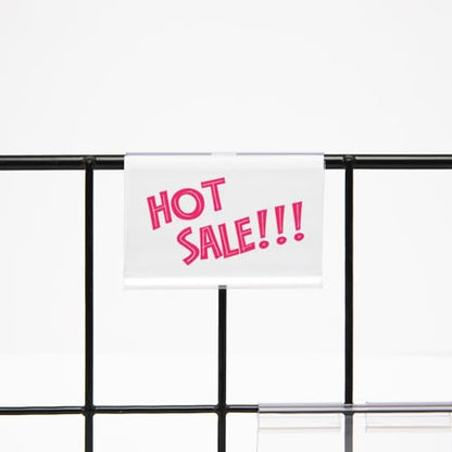 50pcs Labels for Storage Bins Plastic Label Clip, Basket Labels Clip On Wire Shelf Price Label Holder Merchandise Sign Display Holder, 50pcs Label Insert Included (6x4cm) - size: 1.57*2.36 inch