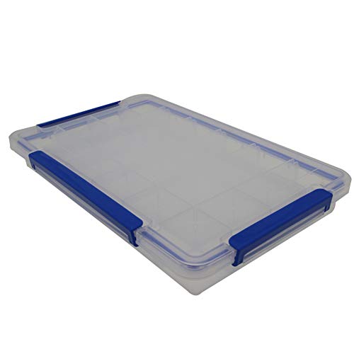 Utoolmart Tool Box,PP Compartment Storage Box,Organizer and Storage for Tools,Parts,Toys, Art,Translucent 14.2 x 8.7 x 2 inches 1 Pcs - size: G360
