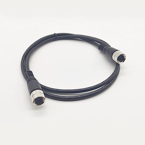 1.64ft M12 5 Pins Female to Female Connector Cable, A Code Straight Molding Cable Double Female Aviation Sensor Electrical PVC Wire 125V 4A AC/DC Industrial Molded Wire AWG22 (0.5Meter) - size: 1.64ft