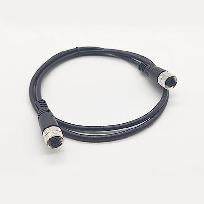 M12 5 Pins Female to Female Connector Cable, A Code Straight Molding Cable Female to Female Aviation Sensor Electrical PVC Cable 125V 4A AC/DC Industrial Molded Cable 2M AWG22（2Meter） - size: 6.56ft