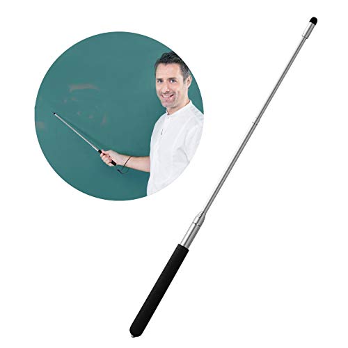 Teacher Pointer Stick for Classroom, Extendable & Retractable - color: Black