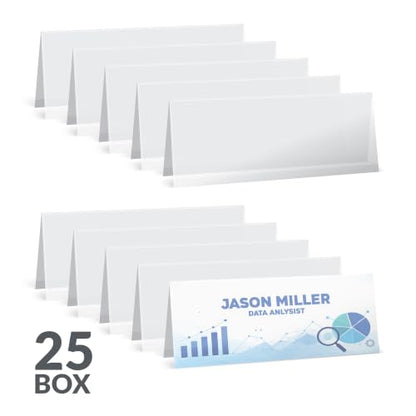 C-Line Rigid Plastic Name Tent Holders, 4.25 x 11, Clear, 25/PK (87507) - size: 4-1/4 x 11 Inches