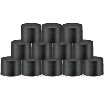 Plastic Containers,Plastic Lotion Jar with Inner Liners & Dome Lids,1.25 Oz - color: Black
