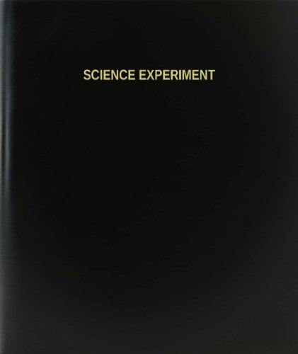 BookFactory Science Experiment Log Book/Journal/Logbook - 120 Page, 8.5''x11'', Black Hardbound (XLog-120-7CS-A-L-Black(Science Experiment Log Book))