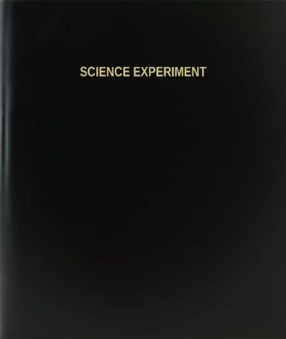 BookFactory Science Experiment Log Book/Journal/Logbook - 120 Page, 8.5''x11'', Black Hardbound (XLog-120-7CS-A-L-Black(Science Experiment Log Book))