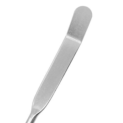 EISCO 6PK Chattaway Spatulas, 7.9" - Stainless Steel, Polished - Dual Ended, Flat & Bent End
