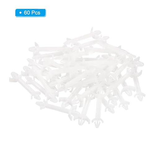 PATIKIL 60PCS PCB Board Isolation Column, Nylon Reverse Locking Circuit Board Clips Standoff Double Head Insulation Bracket Support Height 25.5mm /1" - size: 25.5mm /1"