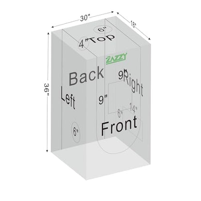 Zazzy Grow Tent 18"x30"x36" Heavy Duty Indoor Growing Tents - size: 18"x30"x36"
