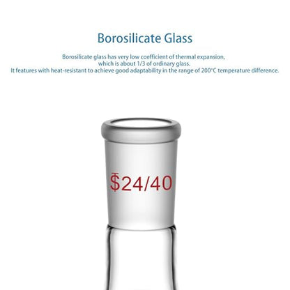 StonyLab Glass 100ml Heavy Wall Single Neck 1 Neck Round Bottom Flask RBF, with 24/40 Standard Taper Outer Joint – 100ml - size: 100 ml