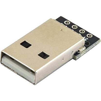 10pcs USB Type A Male Breakout Board 2.54mm/0.1" Pitch with 2Type 4 Pin Solder Pin Header (Straight and 90 Degree)