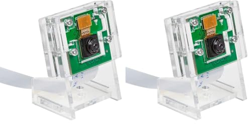 Arducam for Raspberry Pi Camera Module with Case, 5MP 1080P for Raspberry Pi 5, 4, 3/3B+ and More (Pack of 2) - size: OV5647 camera module+case (Pack of 2)