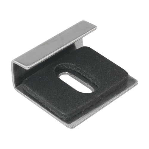 4PCS Stainless Steel Large Heavy Duty Fixing Clip Kit - Wide Channel Mirror Hanger Kit for Wall Mount Frameless Mirror, Billboard Display, Tile Display
