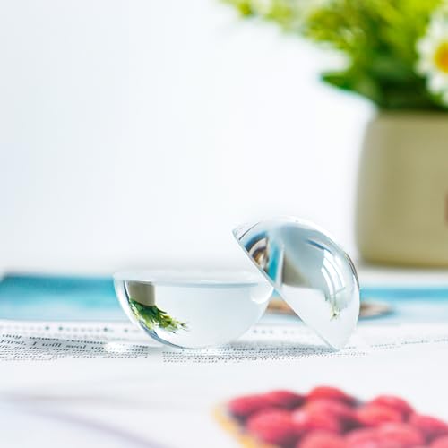 QFkris 4Pcs 1.9inch Crystal Dome Magnifying Paperweight - color: 4pcs