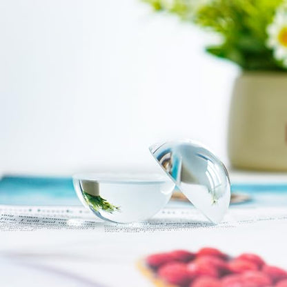 QFkris 4Pcs 1.9inch Crystal Dome Magnifying Paperweight - color: 4pcs