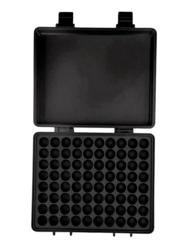 3D Printed Vial Storage Case - Waterproof 3ml Vial Storage with 80 Slots - Freezer Safe Hard Shell Essential Oil Case for Home, Fridge, Travel, 16mm Max Diameter, 35mm Max Height - color: Black, size: 80 Slots