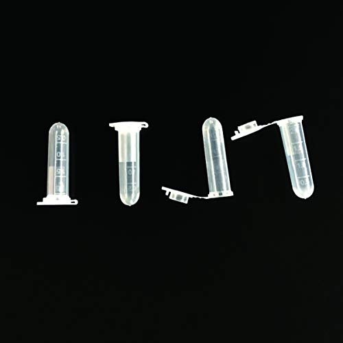 2ml Plastic Vial Tube Sample Storage Container for Fragrance, Beads, Liquid, Pack of 100