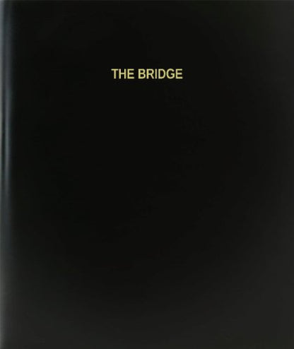 BookFactory The Bridge Log Book/Journal/Logbook - 120 Page, 8.5''x11'', Black Hardbound (XLog-120-7CS-A-L-Black(The Bridge Log Book))