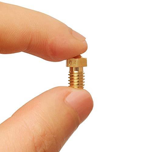 14 Pcs M6 3D Printer Nozzle 0.4mm Extruder Brass Nozzle Print Head for 1.75mm Filament E3D V5 V6 Makerbot