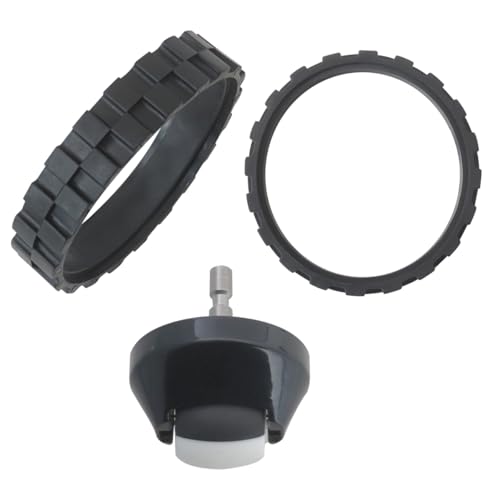New Replacement Rubber Tires with Front Caster Wheel Set for iRob0t Roomba 500 and 600 Series 560, 561, 562, 563, 564, 565, 566, 570, 571, 572, 573, 577, 580 Update by HOTIOGA