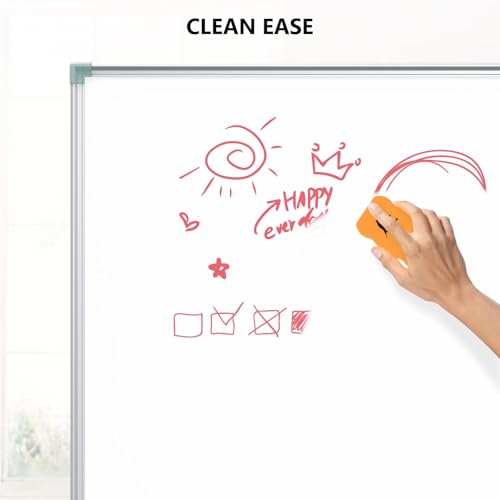 Lockways Magnetic Dry Erase Board, 36 x 24 Inch Magnetic Whiteboard - color: Silver, size: 36" x 24"