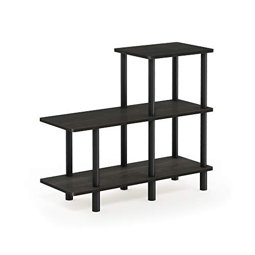 Furinno Turn-N-Tube 3-Tier Cube Ladder Shelf, Espresso/Black - color: Espresso/Black, style: 3-Tiers, Cube Ladder