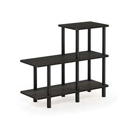 Furinno Turn-N-Tube 3-Tier Cube Ladder Shelf, Espresso/Black - color: Espresso/Black, style: 3-Tiers, Cube Ladder