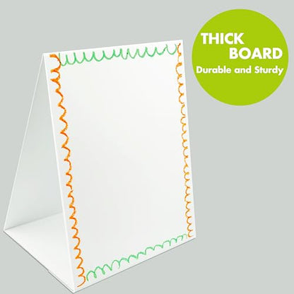 Magnetic Tabletop Desktop Easel &Whiteboard with Bonus 8X Dry Erase Markers. Double Sided and Self-Standing (16” X 12.5”)
