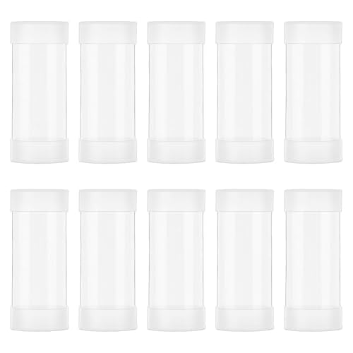 OLYCRAFT 10 Set 1.6x4.1 Inch Transparent Plastic Storage Tubes 1.5 Inch ID - size: 1.6x4.1 Inch