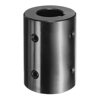 uxcell Shaft Coupling, 1" Bore 2" OD 3" Length Black Oxide Plated ASTM1045 Steel Rigid Coupling for 3D Printers Motor Wheel(4 Set Screws) - size: 1" Bore 2" OD 3" Length