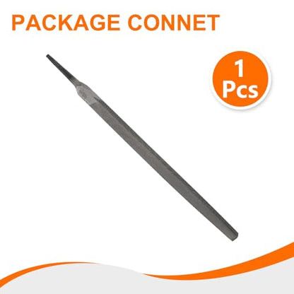 HARFINGTON Triangle Medium Teeth Cut File 8" Double Cut Teeth High Carbon Steel Hand Rasp File Without Handle for Metal Wood Deburring Removing - size: 8", style: Medium