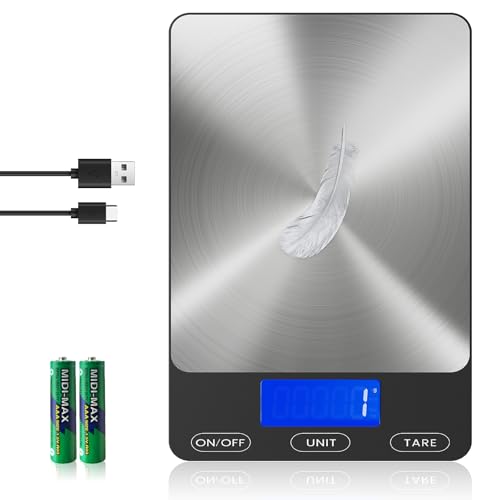 Food Scale -33lb Digital Kitchen Scale for Food Ounces Grams Rechargeable - size: Large