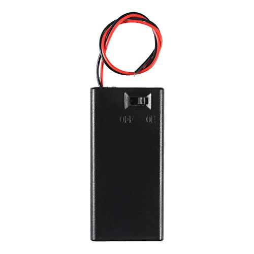DIANN 4pcs 9V Battery Holder with ON/Off Switch 9V Battery Case with Switch 9V Battery Case Holder with Cover Storage Case Holder