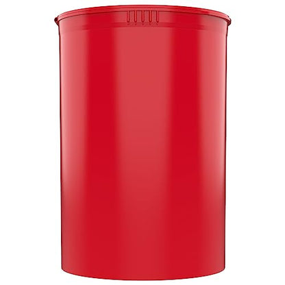 Dragon Chewer 160 Dram CR Plastic Packaging Pop Top Containers - Child Resistant Travel Holder Vial Bottles - 33 qty (Red) - color: Red