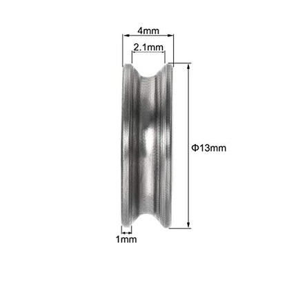 uxcell 12pcs U604ZZ Deep U Groove Ball Track Guide Bearing 4x13x4mm Double Metal Shielded (GCr15) Chrome Steel Bearing - size: U604ZZ