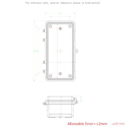 Junction Box, Hinged Black Clear Cover IP67 Waterproof ABS Project Box with Mounting Plate Electrical Box Enclosure with Wall Bracket 7.9 x 3.9 x 2.8inch(200x100x70mm) - color: Clear, size: 7.9"x3.9"x2.8"