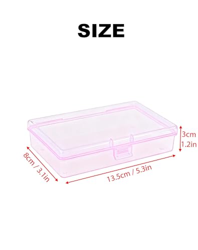 LJY 12 Pink Rectangular Plastic Boxes, 5.3 x 3.1 x 1.2 in for Card Making - color: Pink, size: 5.3 x 3.1 x 1.2 inch