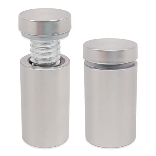 1/2 x 1-5/8 Inch Standoff Screws for Acrylic - Lantee Stainless Steel Glass Sign Standoff Mounts Hardware Bolts (12 x 40mm, 20 Pcs) - color: Silver, size: 1/2" x 1-5/8" / 12 x 40mm