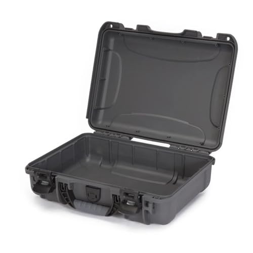 NANUK 910 Empty Waterproof Hard Case – 14.3” x 11.1” x 4.7”, Protective Case for Gear – Impact-Resistant, Dustproof, Airline Carry-On Approved – Made in Canada, Graphite - color: Graphite, style: Empty