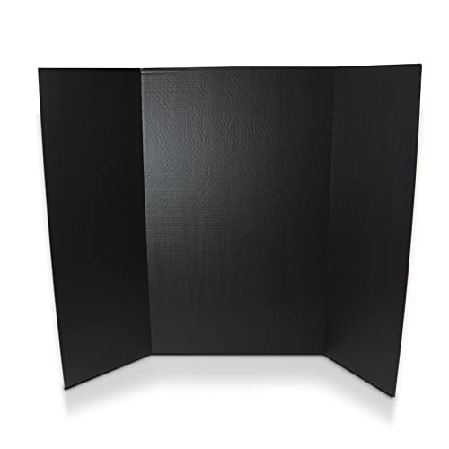 Flipside Products 36” x 48” Project Boards for Presentations, Science Fair, School Projects, Event Displays and Trifold Picture Board, Proudly Made in USA - Black - 24 Pack - color: Black, size: 24 Pack
