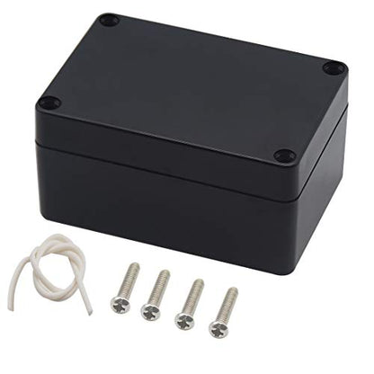 Junction Box, Zulkit Project Box IP65 Waterproof Outdoor Box ABS Plastic Electrical Boxes Electronic Enclosure Black 3.94 x 2.68 x 1.97 inch (100X68X50mm) (Pack of 2) - size: 3.94" x 2.68" x 1.97"(Pack of 2)