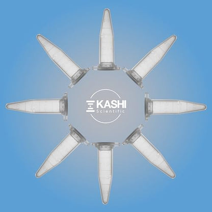 Kashi Scientific 1.5mL Snap Cap Clear Microcentrifuge Tube with Graduation and Marking Area, Lab Grade Polypropylene Plastic [1.5mL, 500] - size: 1.5mL