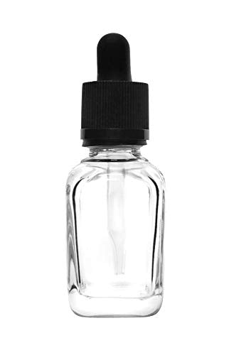 EISCO 6PK Heavy Duty Barnes Dropping Bottles, 30ml (1oz) - Transparent Soda Glass - 1ml Capacity Glass Dropper - Screw Cap with & Rubber Bulb Labs