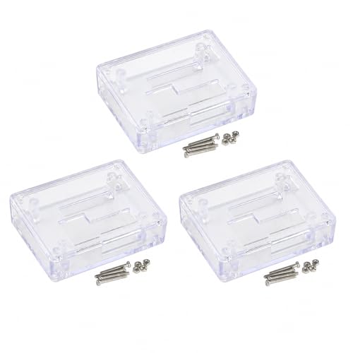3pcs W1209 Temperature Controller Acrylic Case, Clear Protective Enclosure for Digital Thermostat Module, Incubator and DIY Control - color: White