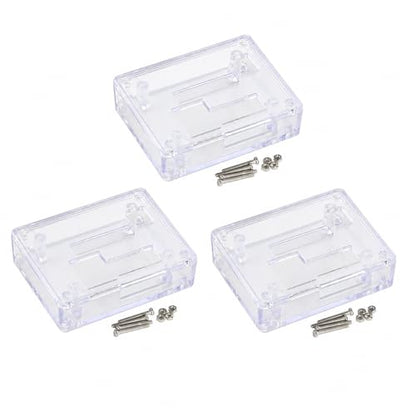 3pcs W1209 Temperature Controller Acrylic Case, Clear Protective Enclosure for Digital Thermostat Module, Incubator and DIY Control - color: White