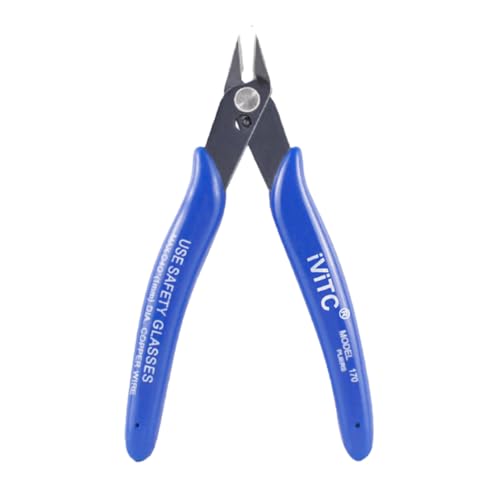 2 Pack Micro Wire Cutters, 5“ Mini Flush Cutter, Sharp Small Cutting Pliers
