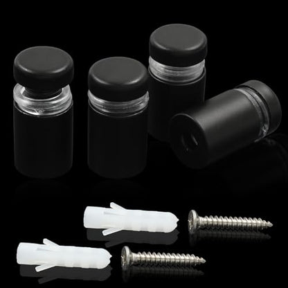 1/2" x 3/4" Sign Standoff Screws, 24 Pcs, Black Acrylic - color: Black, size: 1/2" x 3/4",24 Pcs