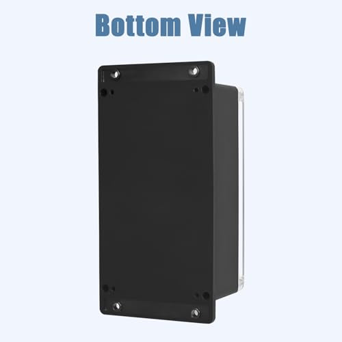 Junction Box with Clear Cover IP65 Waterproof ABS Plastic Universal Project Box with Fixed Ear, Black 7.8"x 4.7"x 2.9"(200x120x75mm)(Pack of 2) - color: 2 packs, size: 7.8"x 4.7"x 2.9"